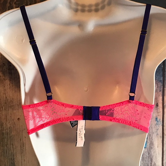 Victoria’s Secret bra orange purple lace NEW 32C - Picture 3 of 5